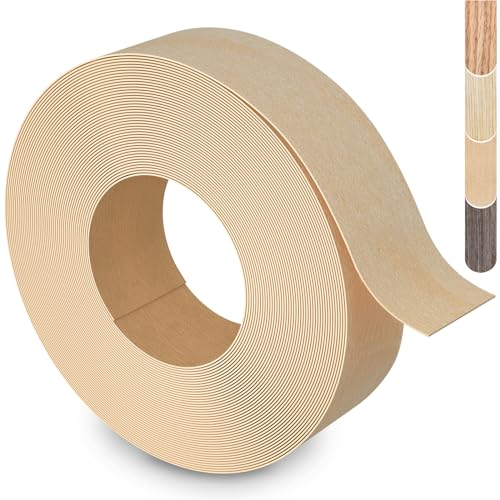 Birch Edge Banding, 1 1/2 inch x 100ft roll of Veneer Wood Edge Banding Pre-glued Flexible, Wood Tape for Cabinet Repair Furniture - color: Birch, size: 1 1/2"x 100ft