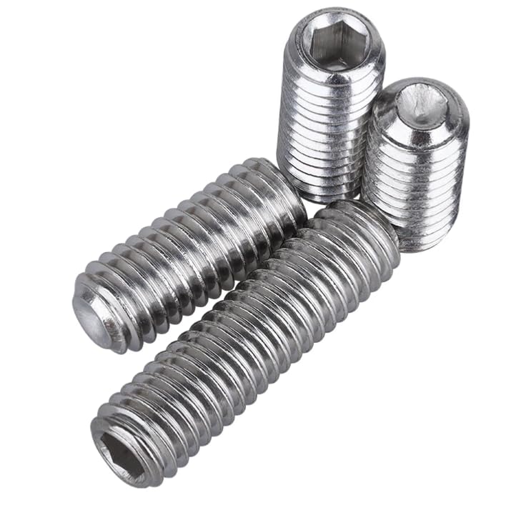 M4-0.7x3mm Hex Socket Set Grub Screws,Headless Cup Point,Flat Point Grub Bolt,Internal Hex Drive,304 Stainless Steel,Headless Concave End,Metric External Thread,for Towel Rack Door Knob,Pack of 50 - size: M4-0.7x3mm(50)