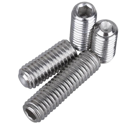 M4-0.7x3mm Hex Socket Set Grub Screws,Headless Cup Point,Flat Point Grub Bolt,Internal Hex Drive,304 Stainless Steel,Headless Concave End,Metric External Thread,for Towel Rack Door Knob,Pack of 50 - size: M4-0.7x3mm(50)