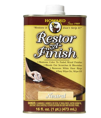 Howard Products RF1016 RF3016 Restor-A-Finish, 16 oz, Neutral - color: Neutral