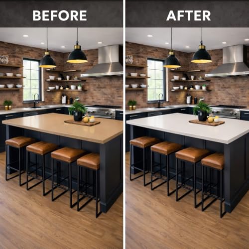 Giani Easy Epoxy Quartz Countertop Paint Kit (White Glass) - color: White Glass