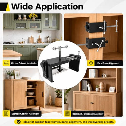 2 Pack Cabinet Clamps with Drill Guide, Face Frame Claw