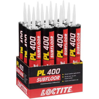 Loctite PL 400 Subfloor Adhesive Synthetic Rubber Subfloor Construction Adhesive 28 oz.