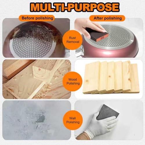 8 Pack Sanding Sponge, 60/80/120/220 Grit Premium Sandpaper Block