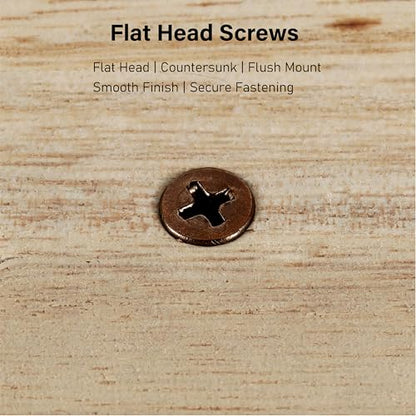 Brown Head Screws Wood Screws Assortment Kit, 120pcs，Phillips Flat Head - color: Brown