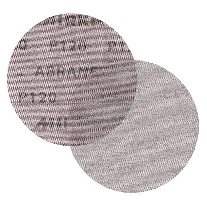 Mirka Abranet 5 Inch 120 Grit Mesh Sanding Discs, Hook and Loop, 10 Pack - size: Grit 120