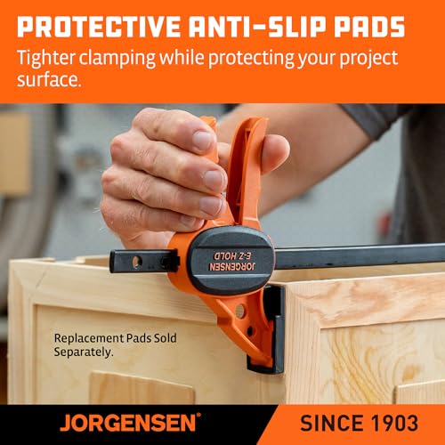 JORGENSEN E-Z Hold 4-Pack 6" 200LBS Light Duty Woodworking Bar Clamps - size: 4 Count (Pack of 1)