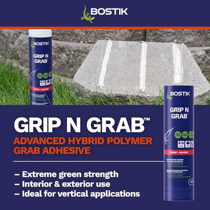 BOSTIK Grip n Grab 9.5oz Instant Grab Premium Heavy Duty Adhesive Glue