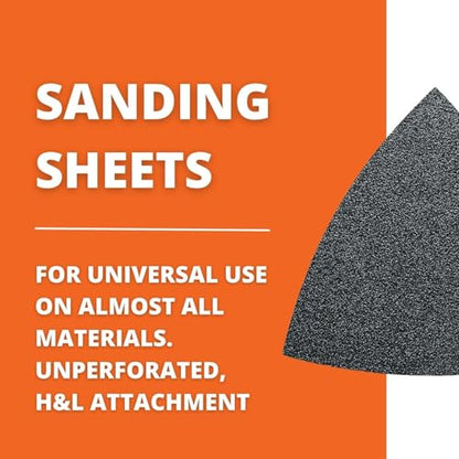 Fein Sanding Sheets with Hook & Loop Attachment - size: 220 Grit, 5-Pack