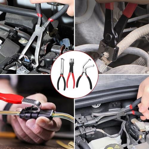 3PCS Electrical Disconnect Pliers, Automotive Connector Removal Tool Set - style: 3 Pcs Set