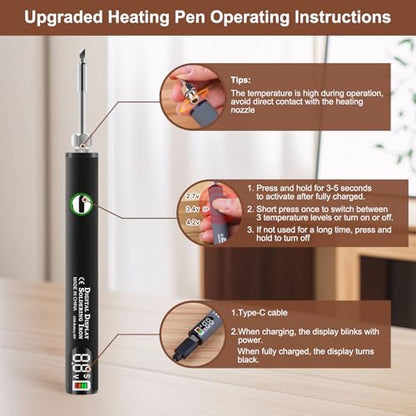 Vinyl Floor Repair Kit with Heated Pen – Filler for Scratches & Cracks - color: Black