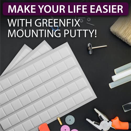 GreenFix Mounting Putty 500PCs, White, Removable & Reusable, Non Marking