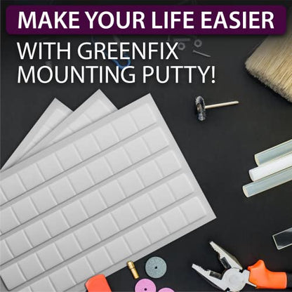 GreenFix Mounting Putty 500PCs, White, Removable & Reusable, Non Marking