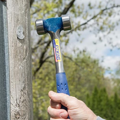 ESTWING Lineman's Hammer, 40oz Milled Face, Shock Reduction Grip, E3-40LM - style: Milled Face