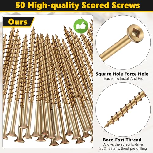 100 Pcs Repair Floor Screws for Floor Repair Fit Hardwood/Vinyl/Carpets