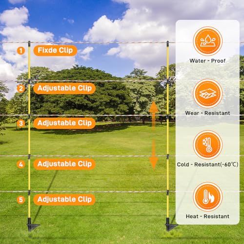 48In/4FT Fiberglass Step-in Electric Fence Posts