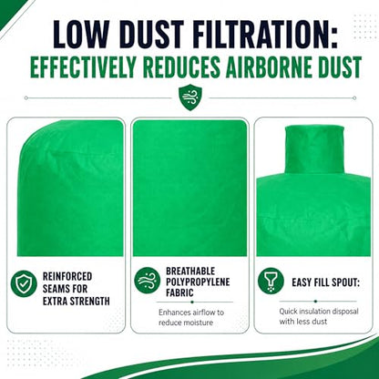 Insulation Removal Vacuum Bag Compatible with Insulation Hoses, Green - color: 1 Green