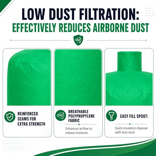6 Pcs Removal Vacuum Bag, Compatible with Insulation Hoses, Green - color: 6 Green
