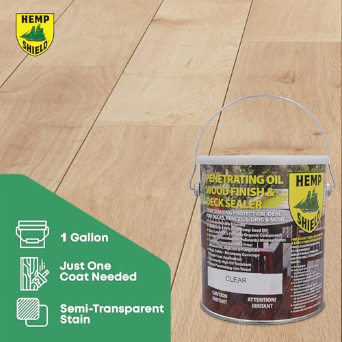 Premium Outdoor Wood Stain & Sealer, Semi-Transparent, UV Protection, Waterproof (Redwood, 1 Gallon) - color: Redwood, size: 1 Gallon