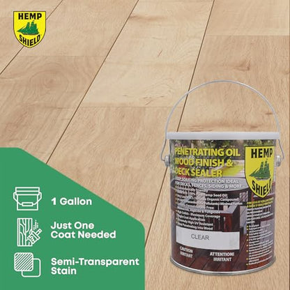 Premium Outdoor Wood Stain & Sealer, Semi-Transparent, UV Protection, Waterproof (Redwood, 1 Gallon) - color: Redwood, size: 1 Gallon