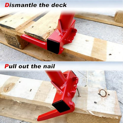 Pallet Buster with Nail Puller, Deck Wrecker Pry Bar