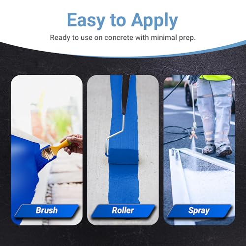 DuraGrade - Concrete Paint & Protective Floor Coating - Blue, 1Qt - color: Blue, size: 32 Fl Oz (Pack of 1)