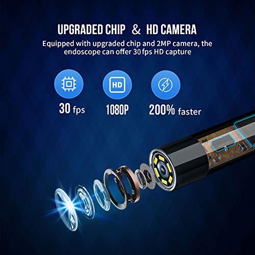 5.5mm Endoscope,1080P HD Borescope Inspection Camera with Light