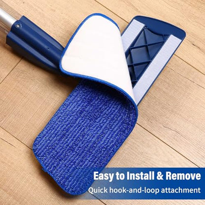 16.5" Microfiber Mop Pads Refills, 4 Pack Reusable Replacement Heads - color: 16"bluegreen*4