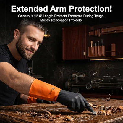 Gastody™ - Chemical Resistant Gloves, Reusable,Heavy Duty Safety Work Gloves,Resist Acid,Oil,Alkali - S-M-L-XL-XXL Size - size: XX-Large, style: Chemical Gloves Set of 2 Pairs