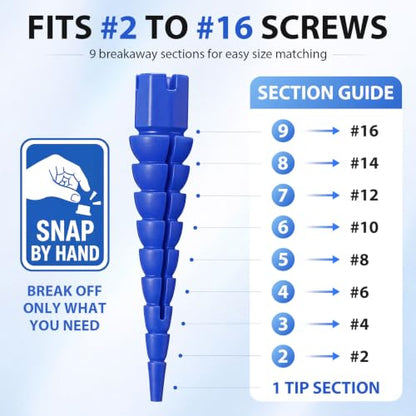 Bokon 60 Pcs Wood Anchor, Stripped Screw Hole Repair Kit,Blue - color: Blue
