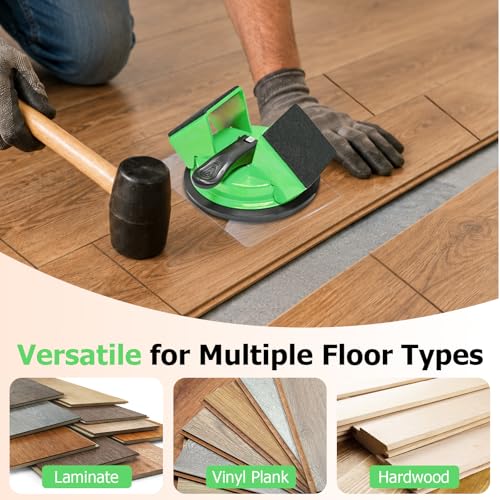 Heavy Duty Floor Gap Fixer Tool, Dual-Sided 45°Striking Surface - Green - color: Green