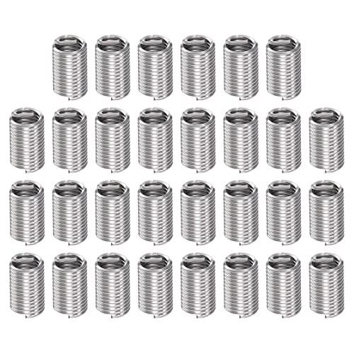 HARFINGTON 30pcs Wire Threaded Inserts 5/16-18 UNC 3D 23.7mm 304 Stainless Steel Helical Coiled Wire Thread Sleeve - size: 5/16-18 UNC