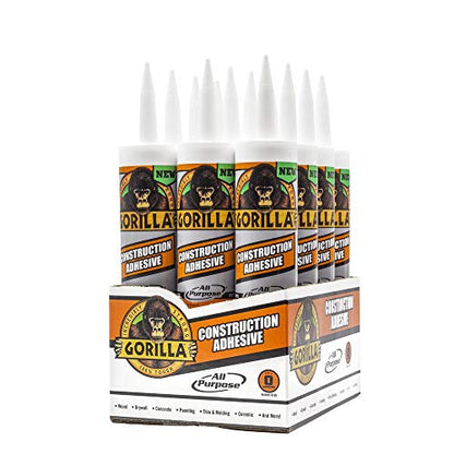 GORILLA 9 oz. Construction Adhesive (12-Pack) - size: 9 Ounces