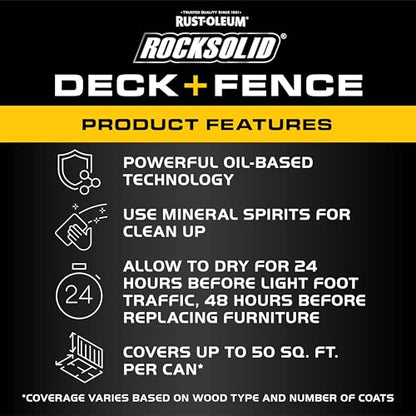 RockSolid Deck & Fence Natural Protective Stain & Sealer - color: Natural, size: 23 oz Aerosol (Pack of 6)