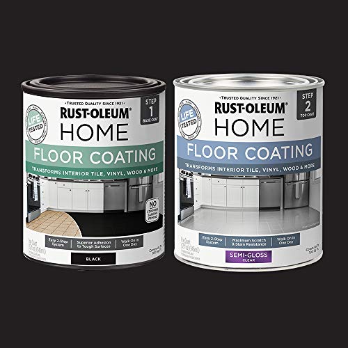 Rust-Oleum Home Interior Floor Semi-Gloss Black Coating Kit - color: Black