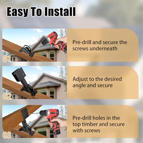 2x4 Heavy Duty Roof Riser Brackets Kit 3 Pcs, - size: 2x4-3