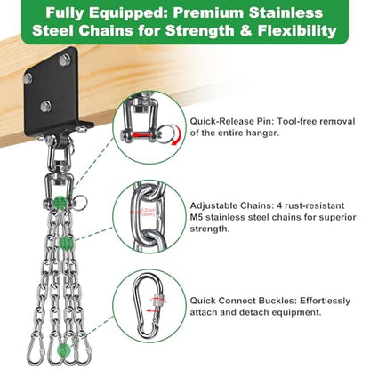 SELEWARE Heavy Duty Punching Bag Hanger, Steel I Beam Clamp for Heavy Bag - color: D: Beam Mount Punching Bag Hanger with Chain