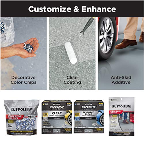 Rust-Oleum RockSolid Garage Floor Coating Kit, Tan, 2.5 Car Kit - color: Tan, size: 1 Count (Pack of 1)