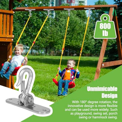 Heavy Bag Hanger,Stainless Wall Ceiling Mount Hook 180°/360° Rotation Wood Beam Holder Body Weight Strength Training Systems, Aerial Yoga Swing & Hammock - size: 4-holes large hook with 180° Swing