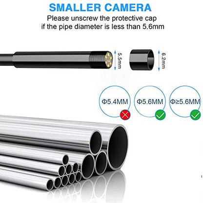5.5mm Endoscope,1080P HD Borescope Inspection Camera with Light