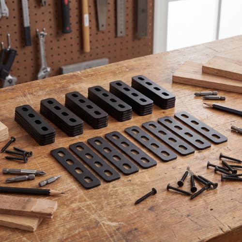 Zonon 40 Pack 4 Inch Steel Mending Plates, Straight Repair Brackets - size: 4 Inch