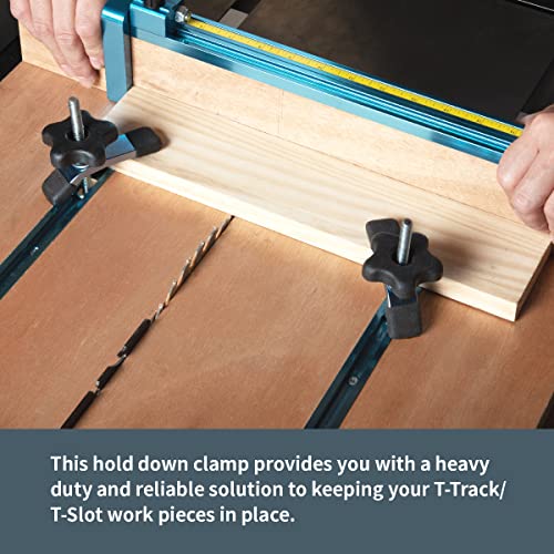 POWERTEC 71389-P2 T-Track Mini Hold-Down Clamp, 3-5/8" L x 3/4" Width, Set of 4 - style: 3-5/8" Hold Down Clamps (4PCs)