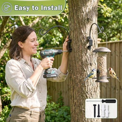 AJART Swivel Plant Hangers Outdoor: 16"/2Pcs Heavy Duty Wall Mount Bracket - color: A-2PCS, size: 16 Inch