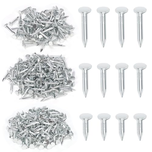 Swpeet 400 Pcs 3 Sizes 3/4" 1" 1-1/4" Galvanized Roofing Felt Nails Assortment Kit, Roofing Nails Roofing Felt Pins Suit for Shed Roof Roofing Felt Slate Boards, Asphalt Shingles - size: Assortment Kit