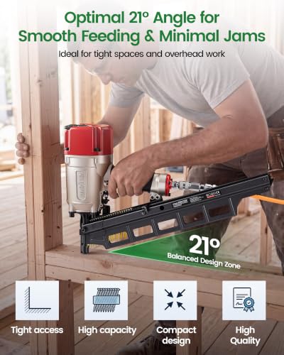 meite 21 Degree Framing Nails 3-1/2 Inch Galvanized Plastic Collated Nails for Pneumatic Cordless Framing Nailer, Full Round Head Smooth Shank Framing Nails for Subfloors Decking Sheathing 1,000PCS - size: 3-1/2-Inch x 0.131-Inch, style: Smooth Shank