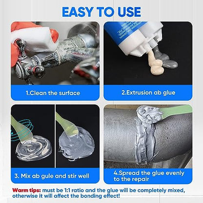 Vicpricme Metal Glue Heavy Duty Weld Metal Epoxy Glue for Metal 1Tube - size: 1pcs