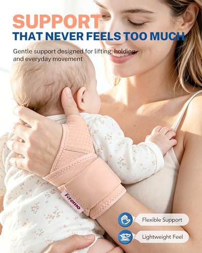 Wrist Brace with Soft-Touch Fabric, Breathable Compression Support - color: Nude, size: L/XL