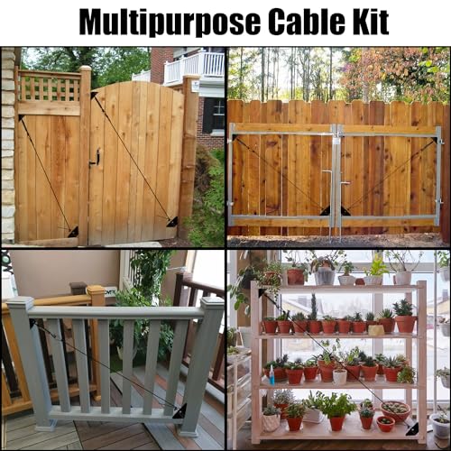 Anti Sag Gate Kits, Anti-Sagging Fence Door Kit, Black, Zinc, 2Pack - color: Black