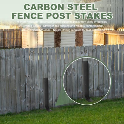 DTGN Fence Post Repair Kit 31.5 Inch Fence Post Stake 2Pcs