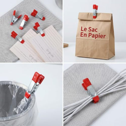 25 Pcs Small Spring Clamps, 3/4" Heavy Duty Metal Clips(Red) - color: Red